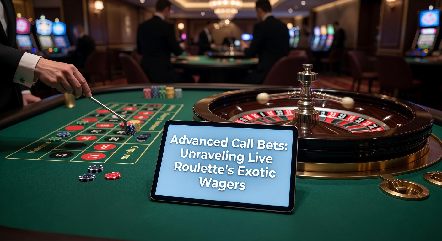 Live roulette table with call bet layout highlighted, showing French wheel sectors