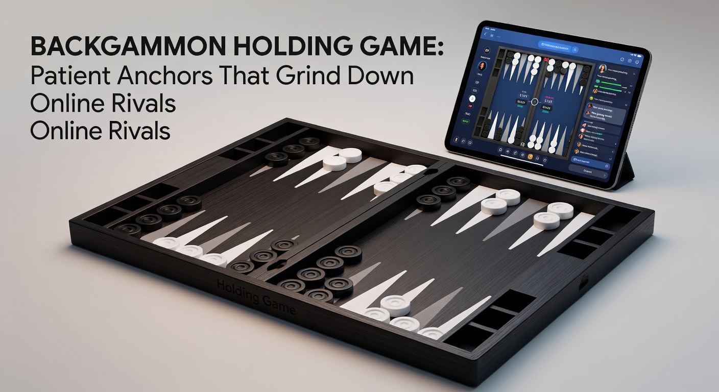 Digital backgammon board showing a strong holding anchor in the opponent's home board during an online match