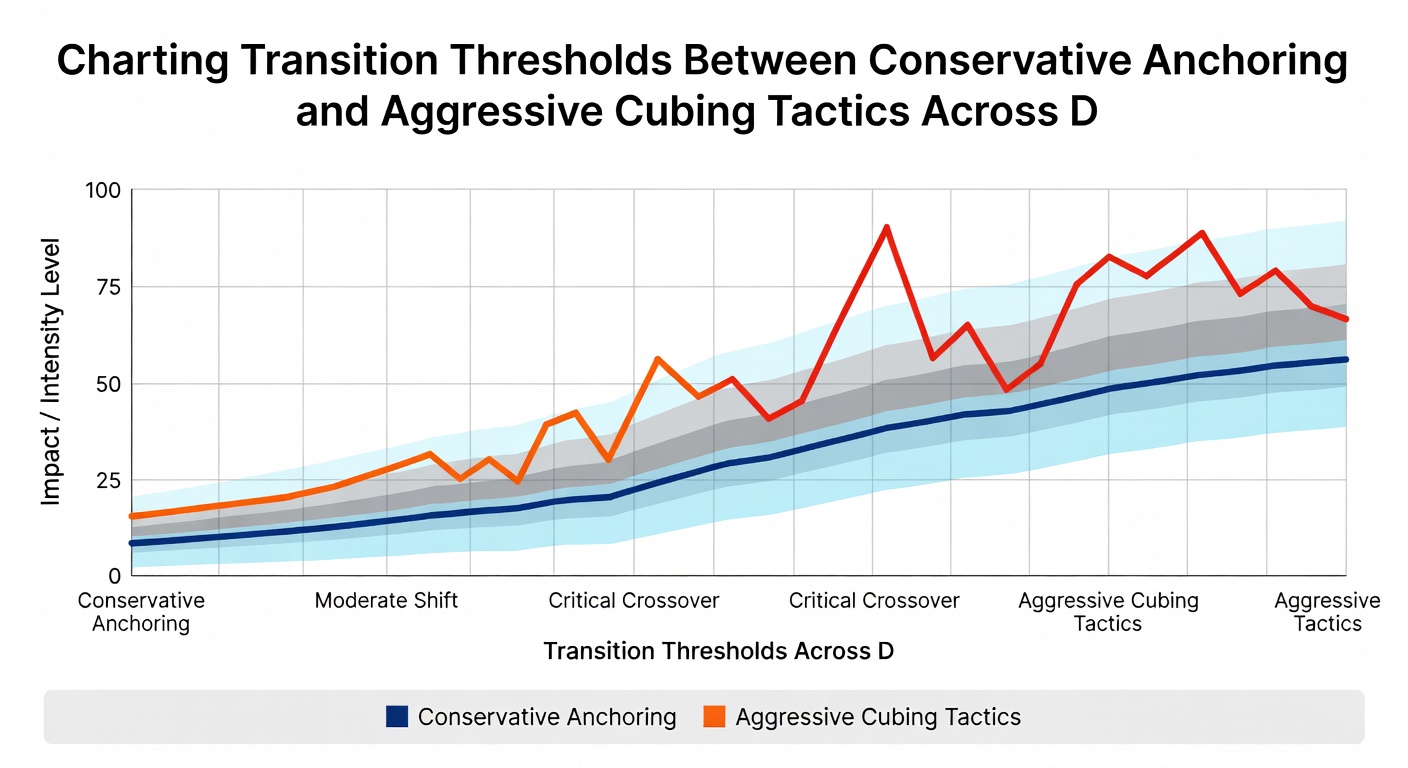 Split view of backgammon match progression highlighting the shift from anchored defense to cube-driven sequences