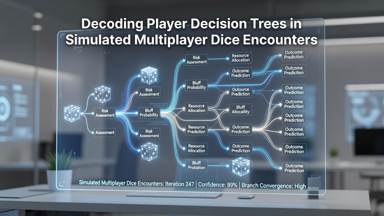 Visual representation of decision trees applied to dice simulation encounters