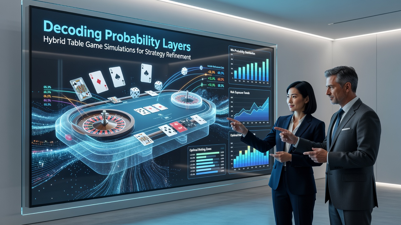 Screenshot of simulation interface displaying multi-layer probability outputs and strategy adjustment recommendations