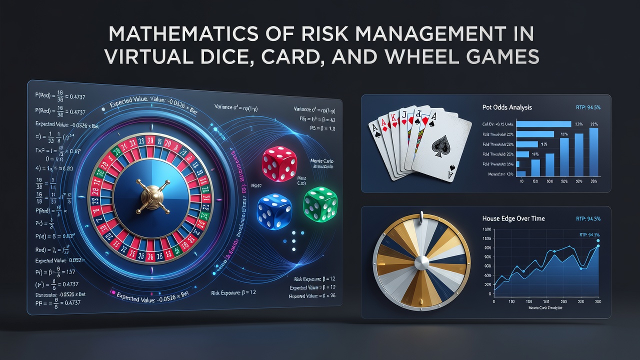 Graph illustrating expected value curves and standard deviation bands for virtual roulette and blackjack sessions