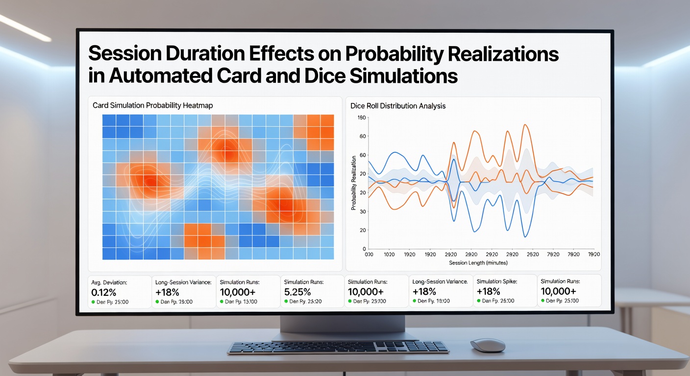 Graph comparing realized versus theoretical probabilities across short and long simulation sessions