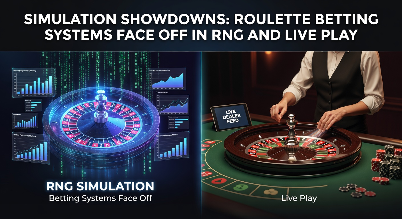 Digital roulette wheel spinning on a screen next to a live dealer table, illustrating RNG versus real-time play