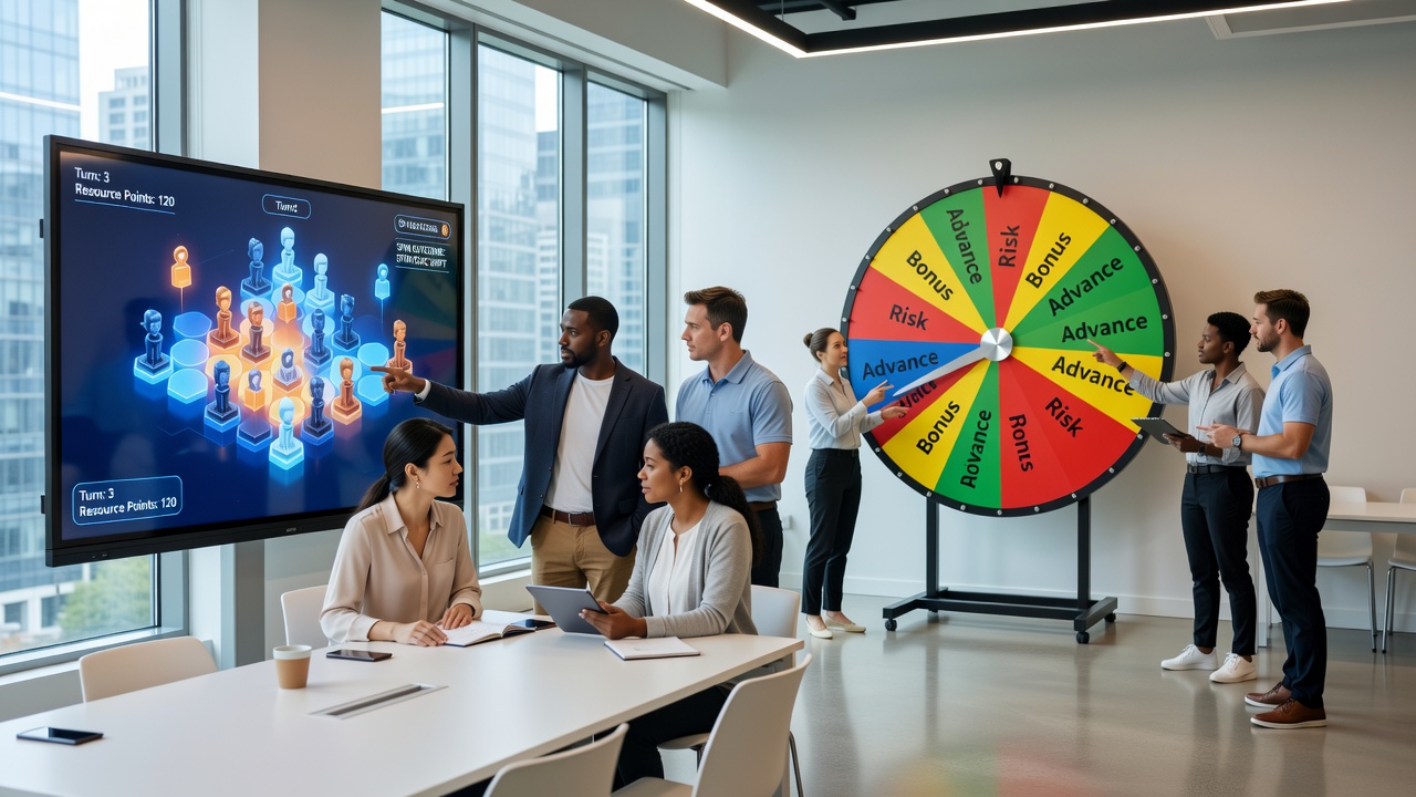 Live casino wheel in motion with players observing and placing bets at the table